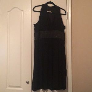 Evan Picone black halter dress